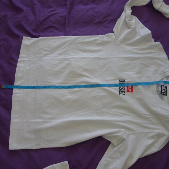 Diesel Long Sleeve White New D-LOGO 100% Cotton Size S T-Shirt *New with Tags* - Picture 10 of 12